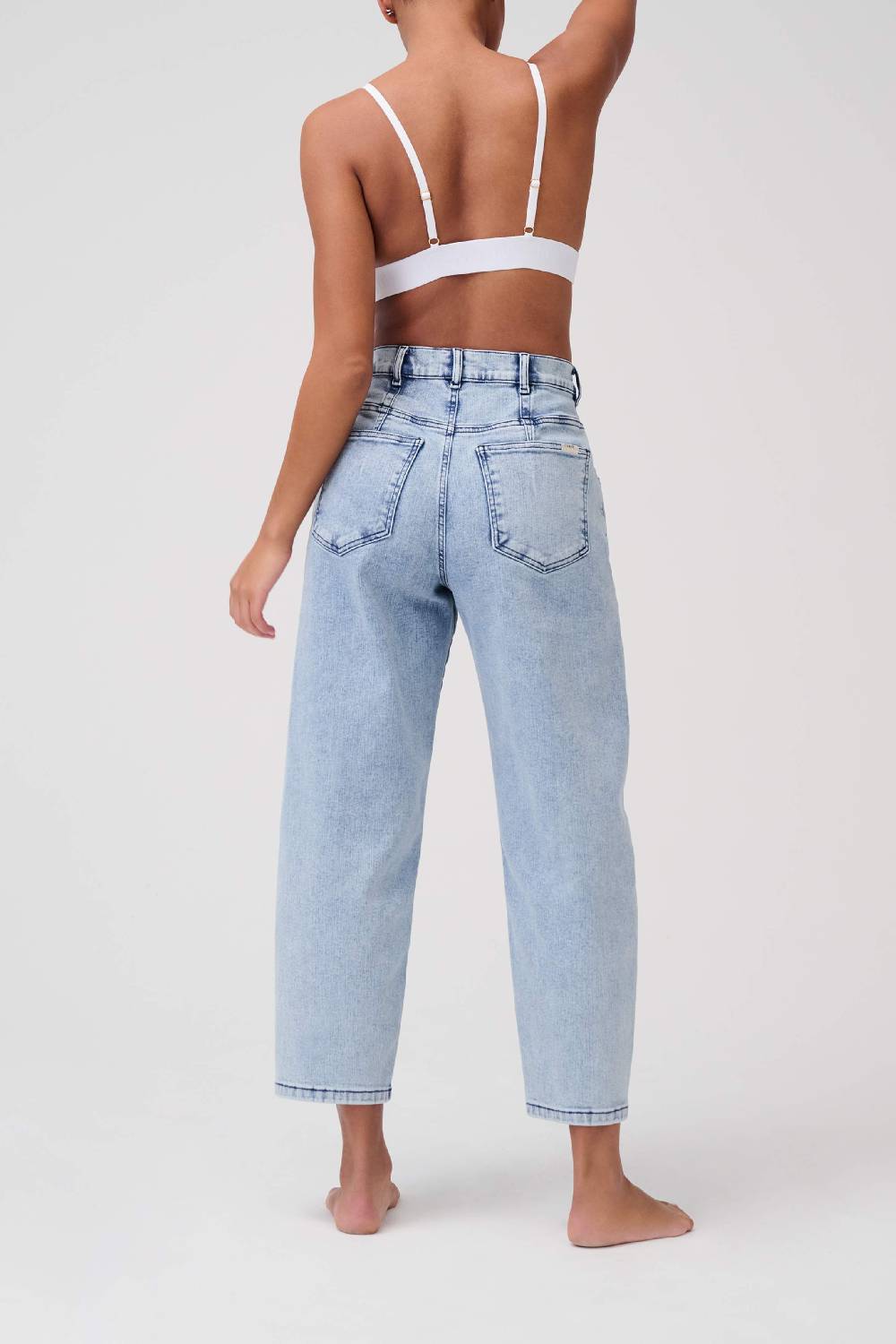 Item M6 Relaxed Denim High Rise Pants Super Rabatt