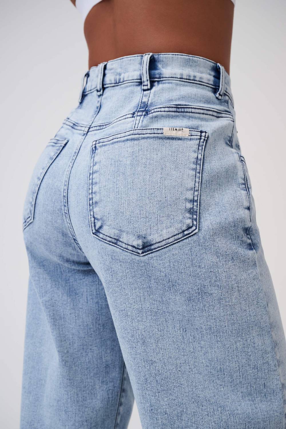 Item M6 Relaxed Denim High Rise Pants Super Rabatt