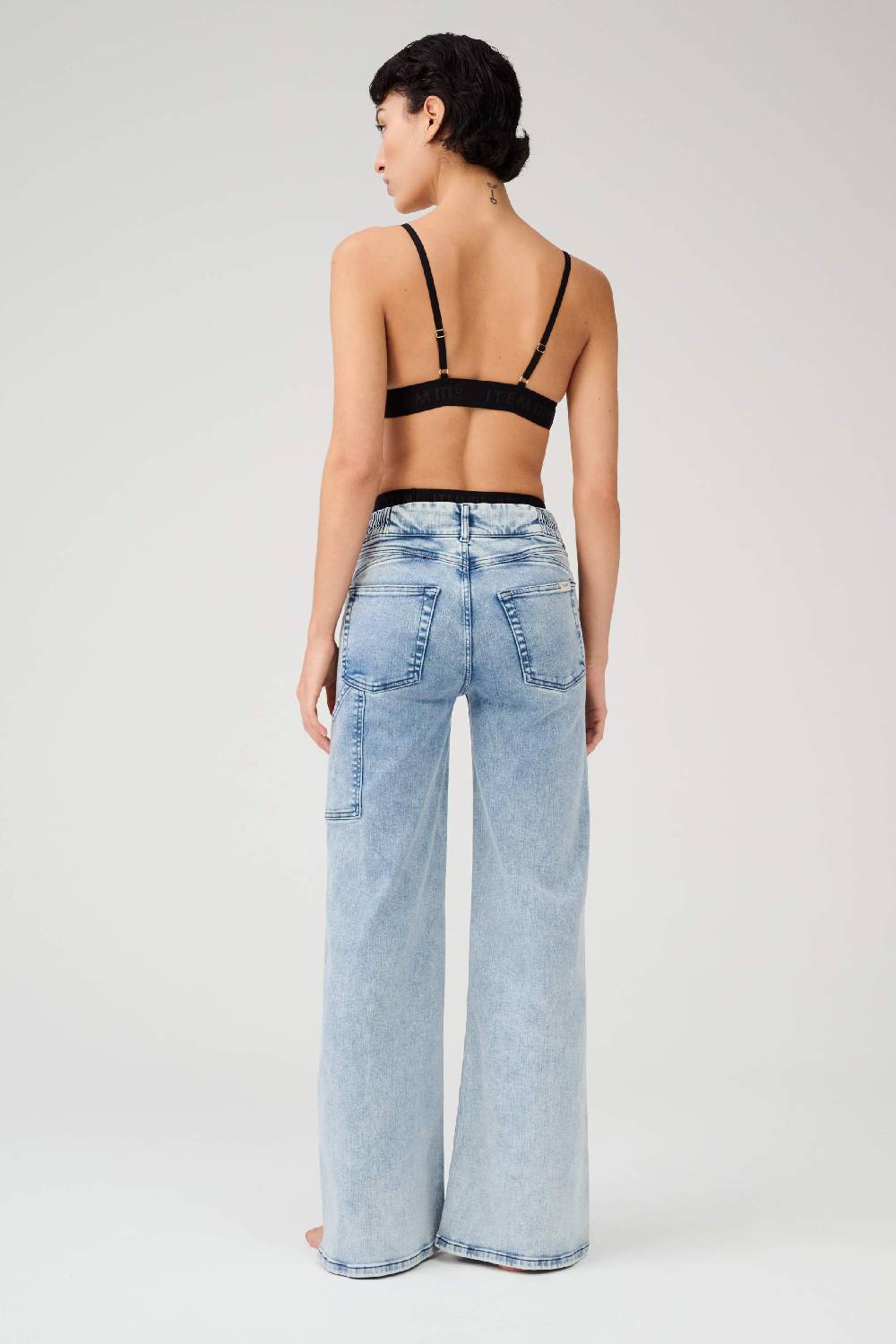 Item M6 Wide Legged High Rise Denim Clearance-Verkauf