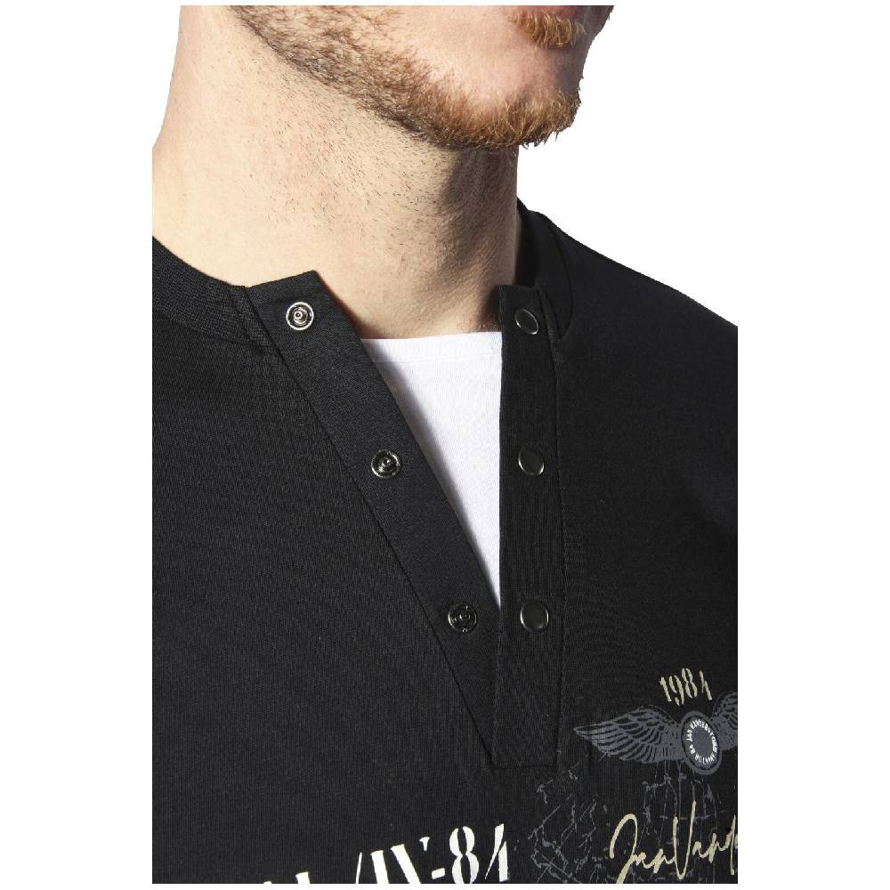 Jan Vanderstorm T-Shirt ULJAS schwarz Letzte 3 Tage