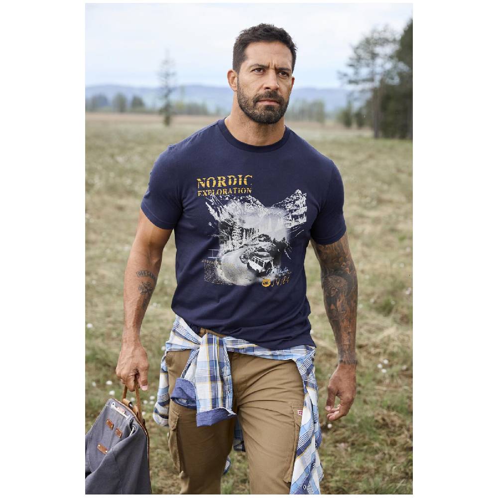 Jan Vanderstorm T-Shirt HAKSE dunkelblau Neueste Stile