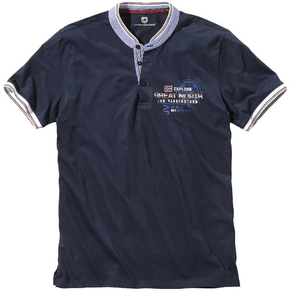 Jan Vanderstorm T-Shirt EDFINN dunkelblau Zeitbegrenzte Promotion