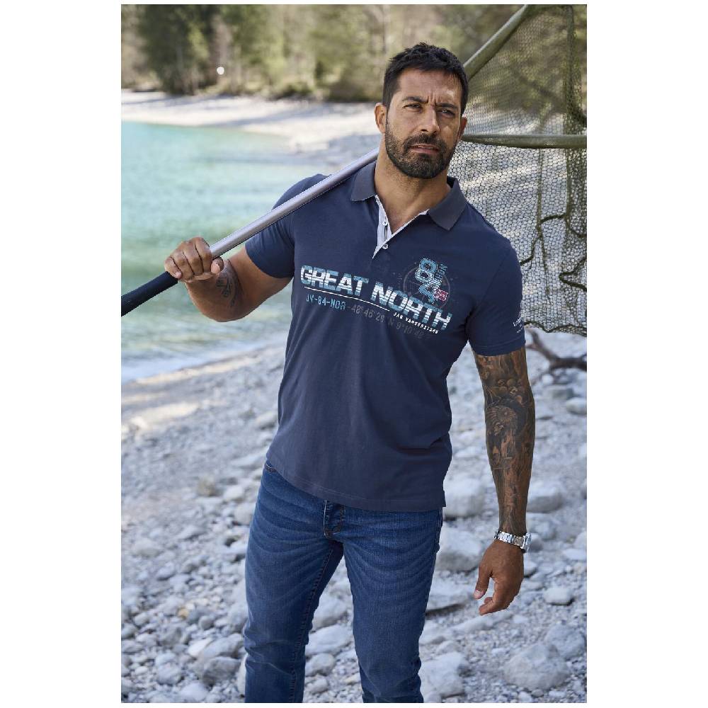 Jan Vanderstorm Poloshirt GIZUR royal blau Vierteljährliche Förderung