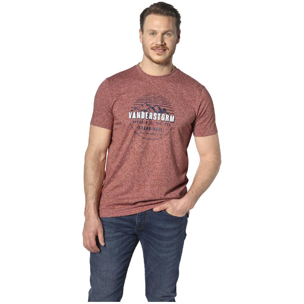 Jan Vanderstorm T-Shirt FINNMARVIN dunkelrot melange 2025