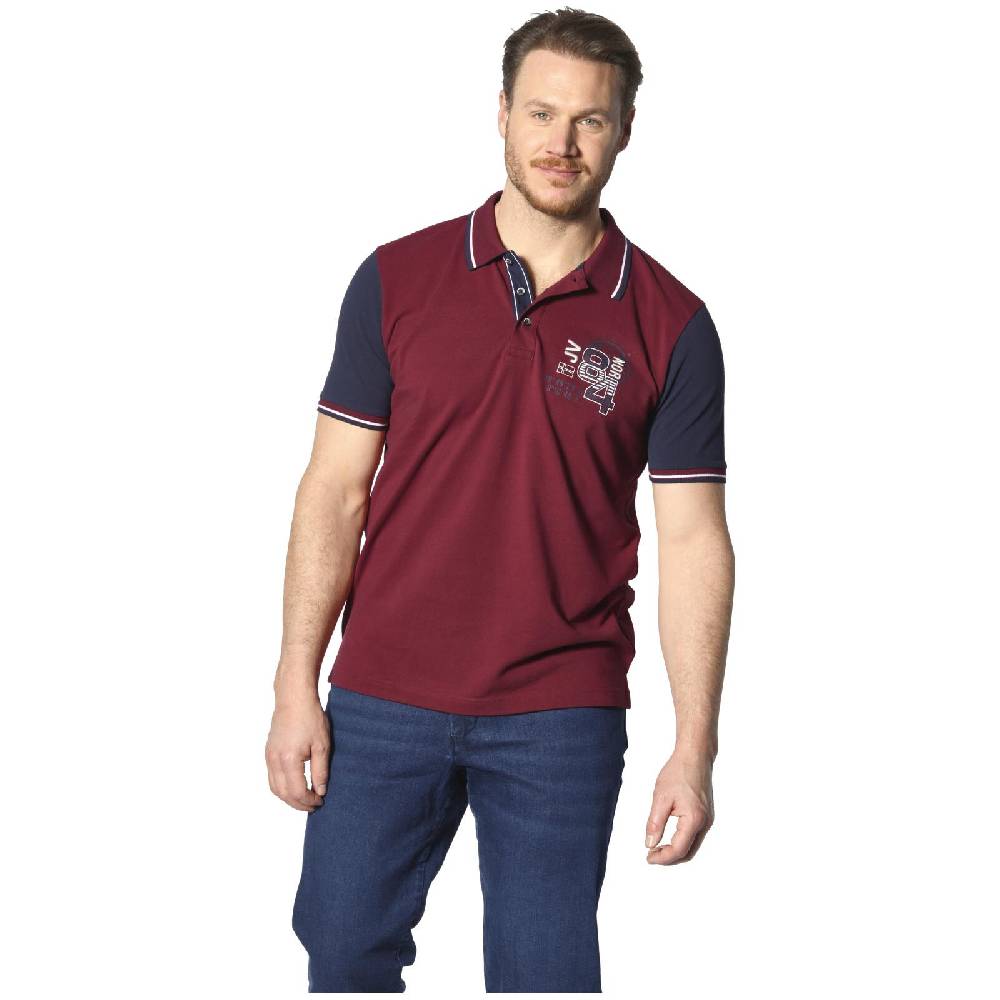 Jan Vanderstorm Poloshirt OLEJORN dunkelrot Outlet
