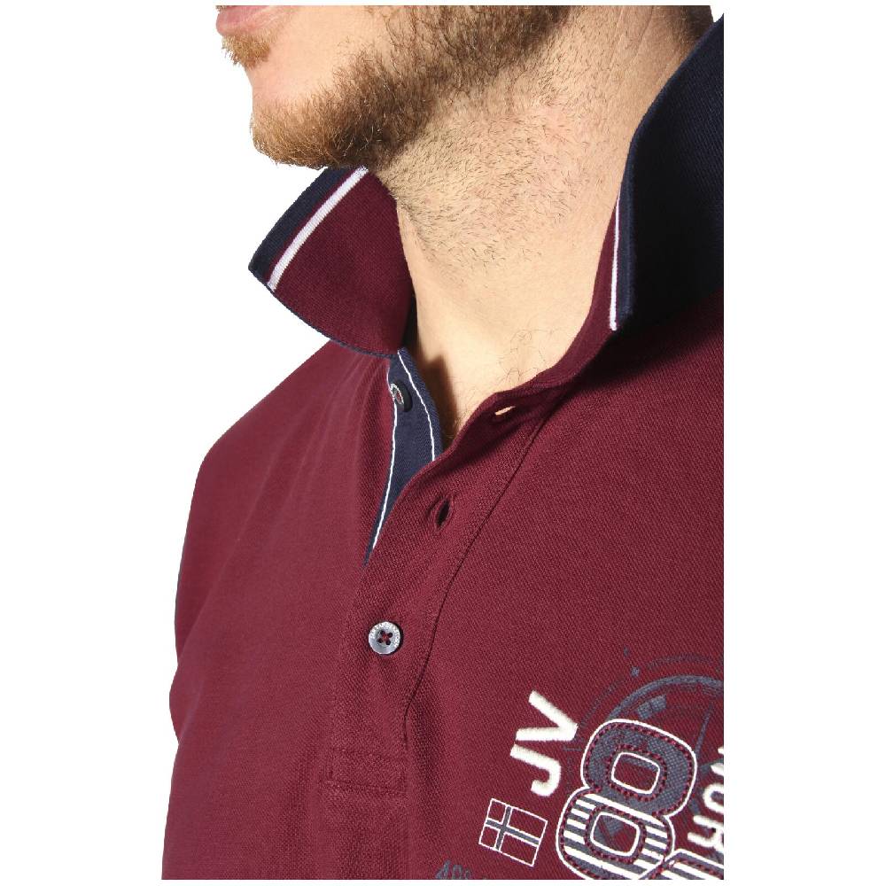 Jan Vanderstorm Poloshirt OLEJORN dunkelrot Outlet
