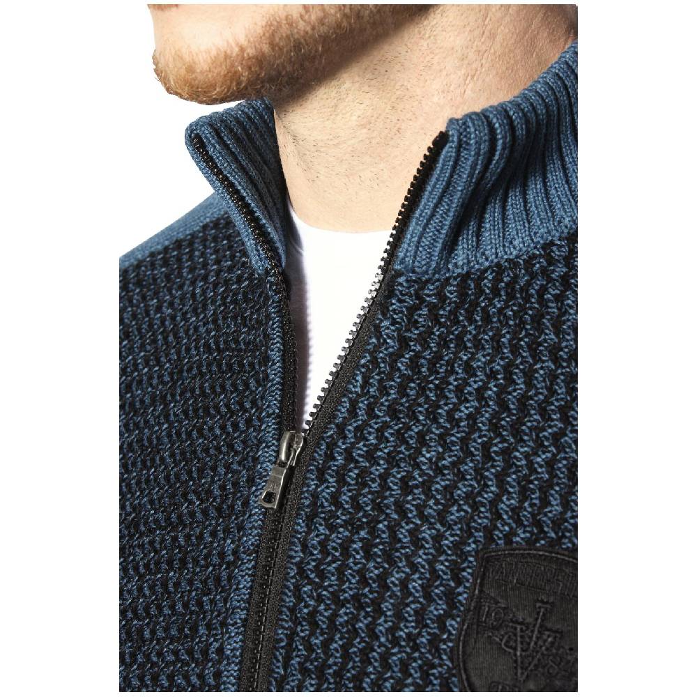 Jan Vanderstorm Strickjacke HALSTEN blau Kostenloser Versand international