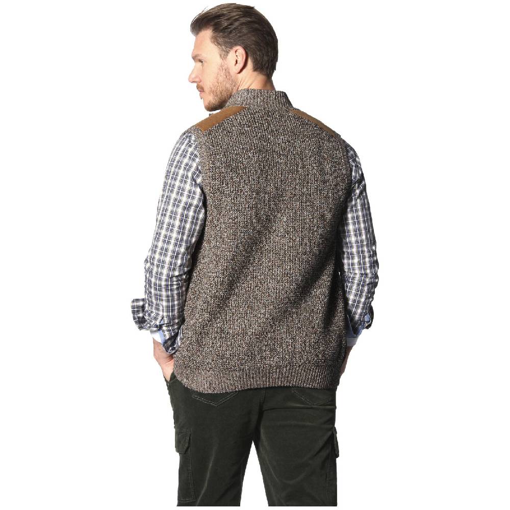 Jan Vanderstorm Strickweste GUNDVAST braun melange Black Friday Preise