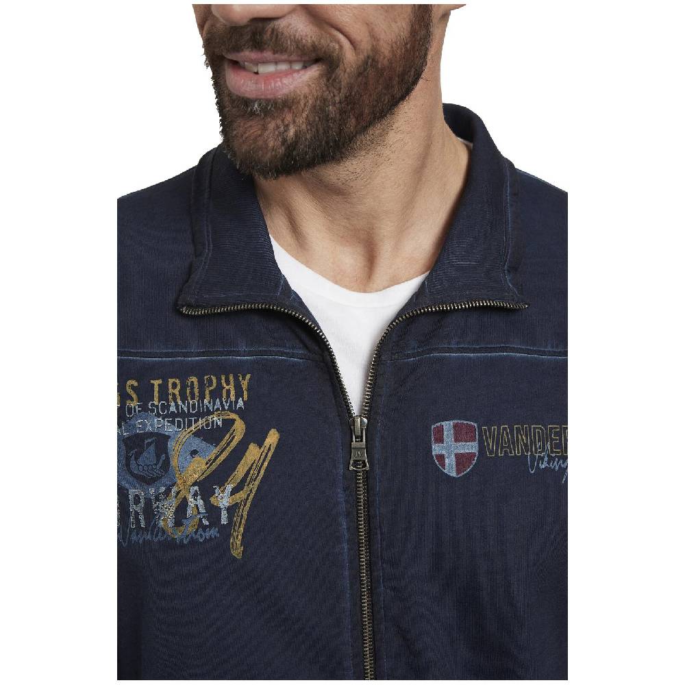 Jan Vanderstorm Sweatjacke SIVID dunkelblau Kostenloser Versand