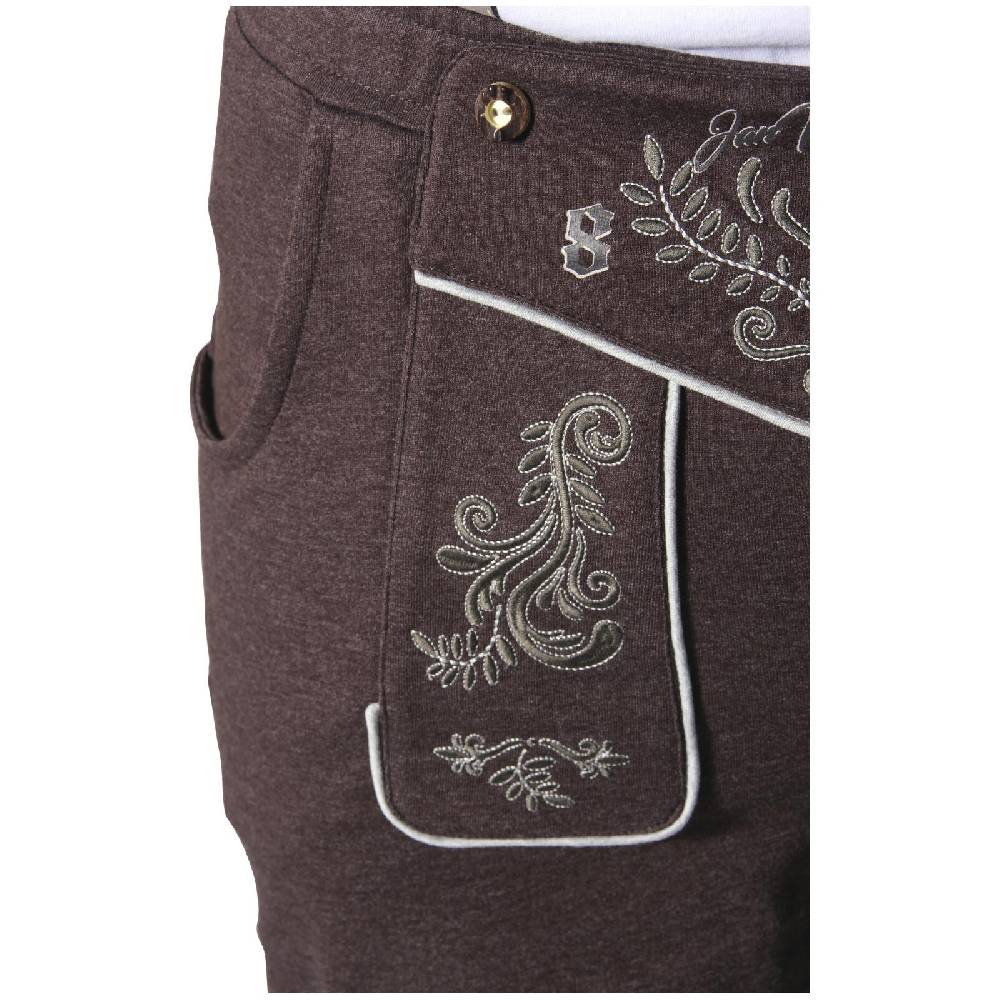 Jan Vanderstorm Sweatbermuda DENNIK dunkelbraun Online Shopping