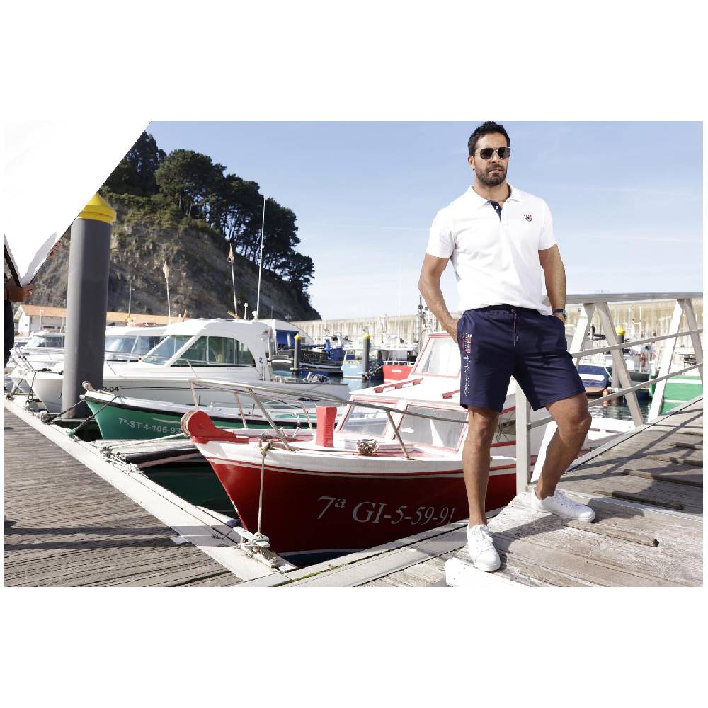 Jan Vanderstorm Sweatbermuda HARTHAKNUT dunkelblau Tägliche Deals