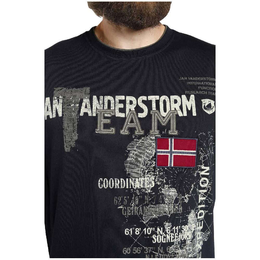 Jan Vanderstorm T-Shirt SÖLVE dunkelblau Letzte 3 Tage