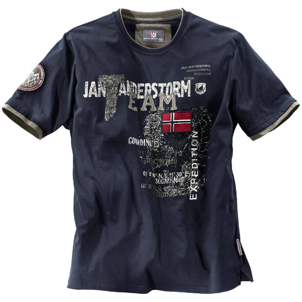 Jan Vanderstorm T-Shirt SÖLVE dunkelblau Letzte 3 Tage