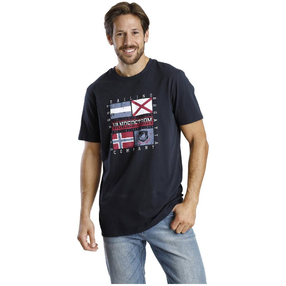 Jan Vanderstorm Doppelpack T-Shirt PREBEN blau dunkelblau Neueste Stile