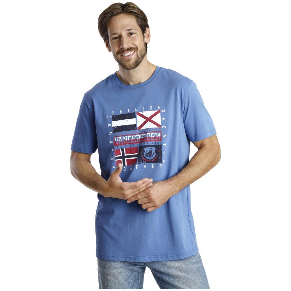 Jan Vanderstorm Doppelpack T-Shirt PREBEN blau dunkelblau Neueste Stile