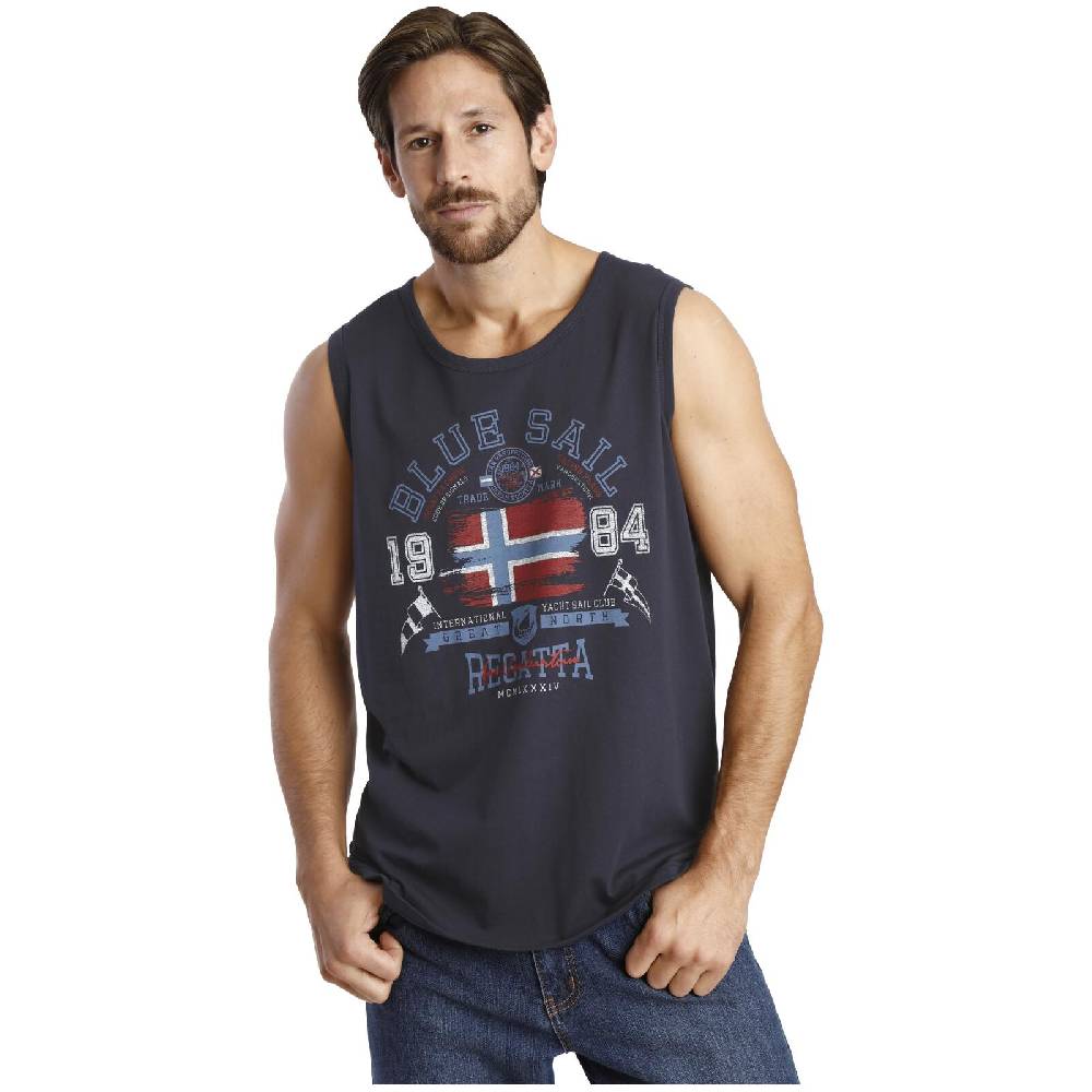 Jan Vanderstorm Tanktop BEUTE dunkelblau Letzter Tag