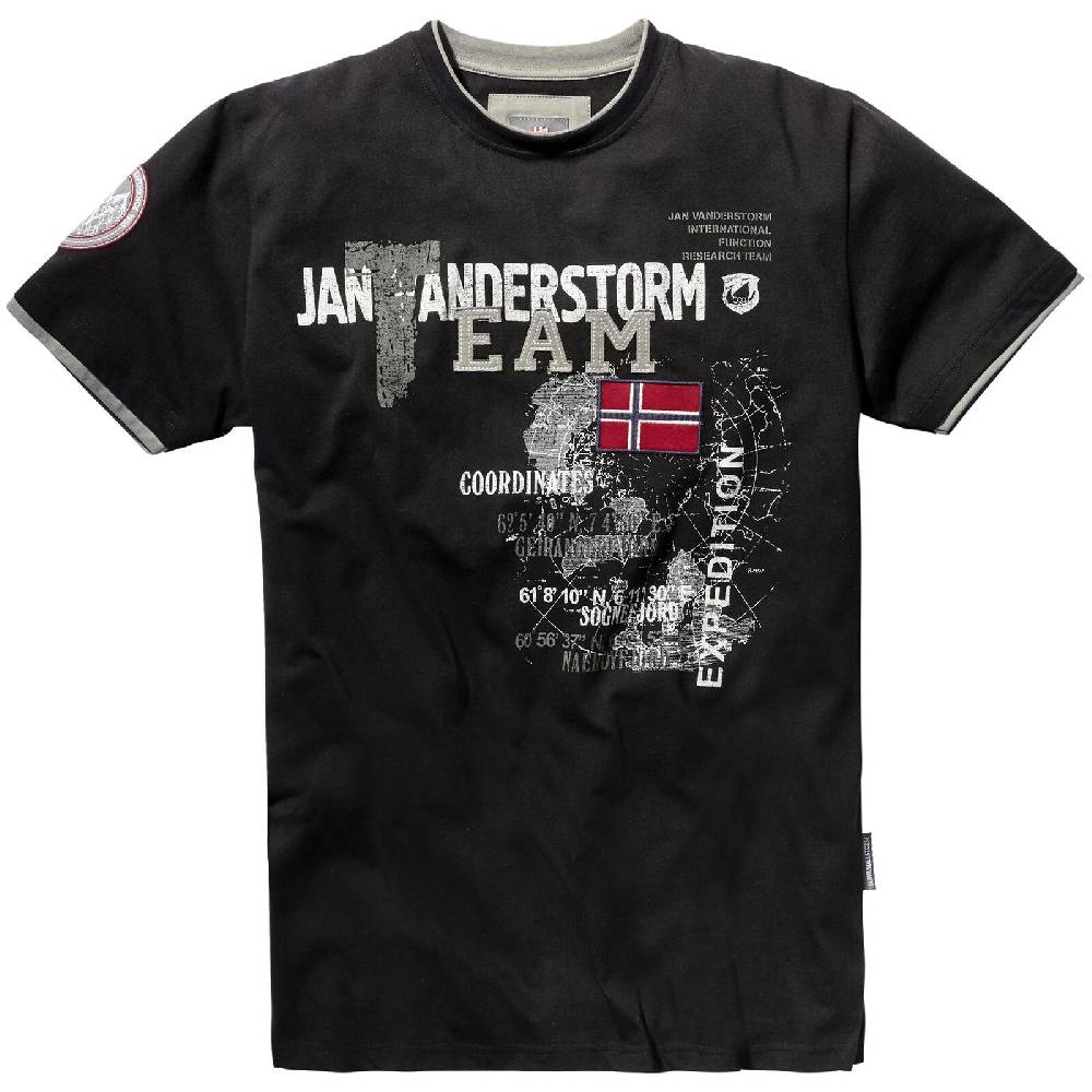Jan Vanderstorm T-Shirt SÖLVE schwarz Sonderangebot der Fabrik