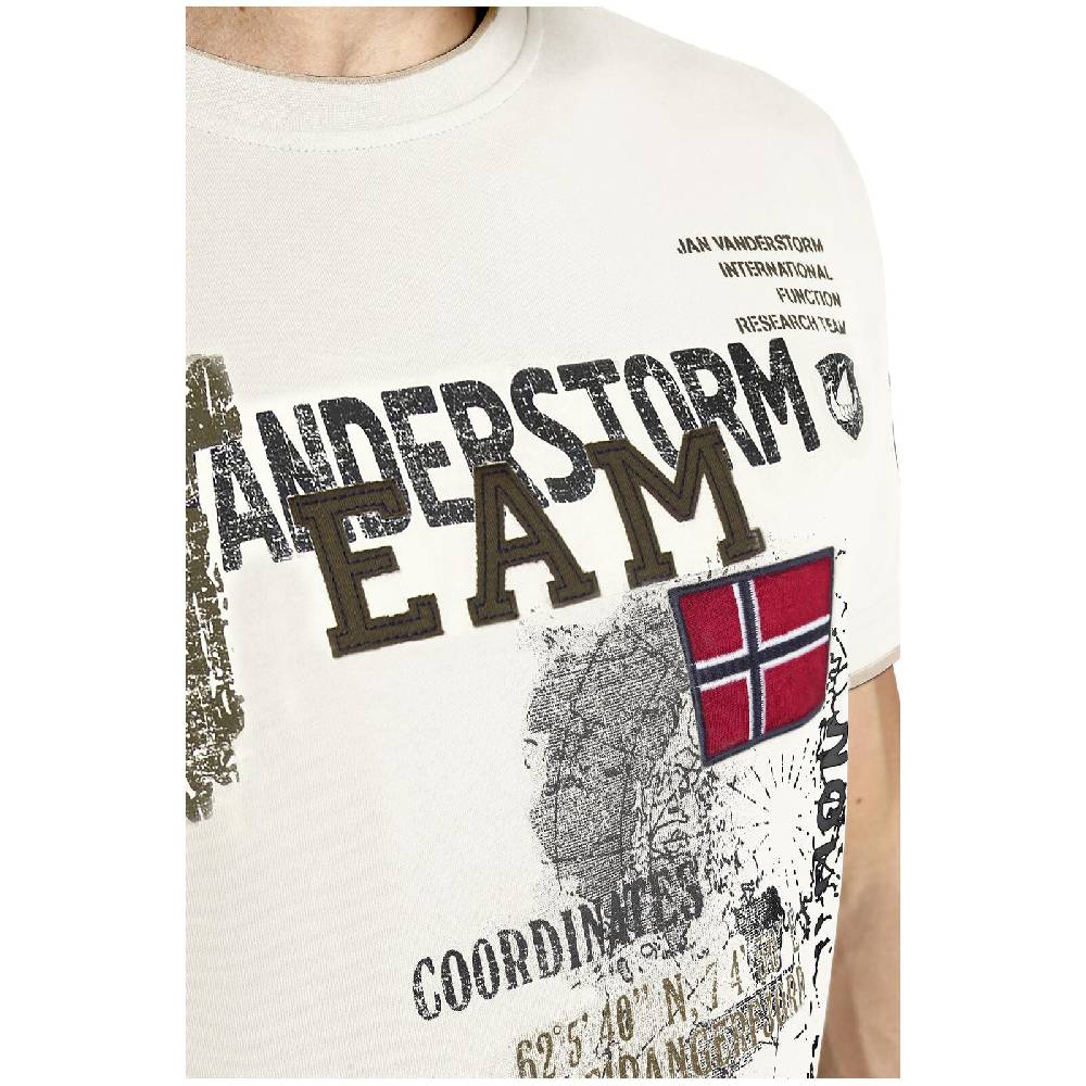 Jan Vanderstorm T-Shirt SÖLVE wollweiß 50% Rabatt mit kostenlosem Versand