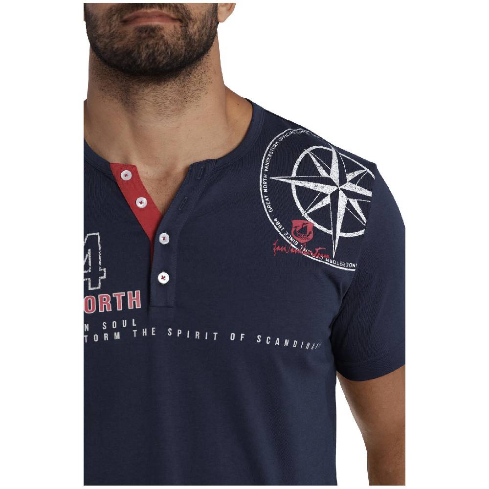 Jan Vanderstorm T-Shirt LINDRAD dunkelblau Clearance-Verkauf