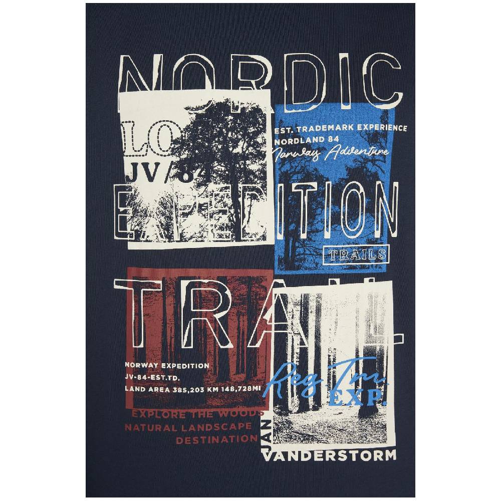 Jan Vanderstorm T-Shirt TANDRUP dunkelblau 2025