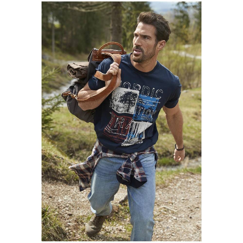 Jan Vanderstorm T-Shirt TANDRUP dunkelblau 2025