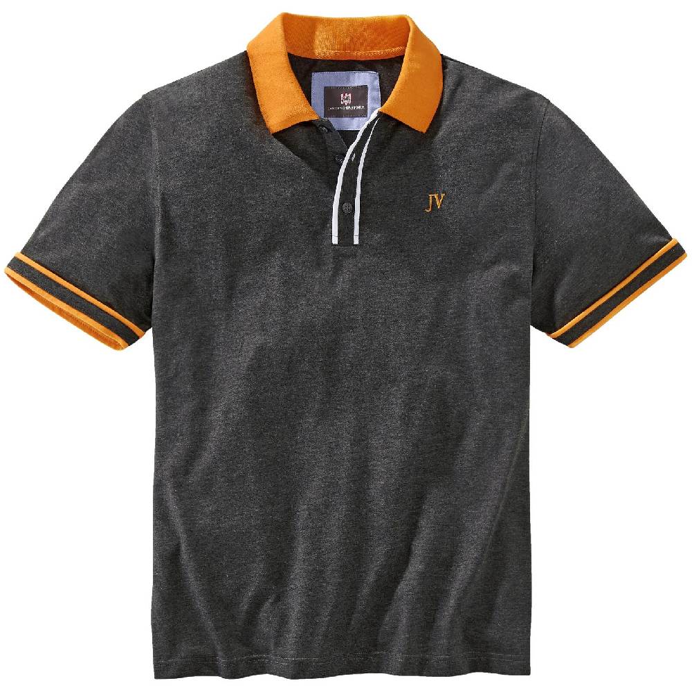 Jan Vanderstorm Poloshirt ISFRIED dunkelgrau melange Tiefpreis