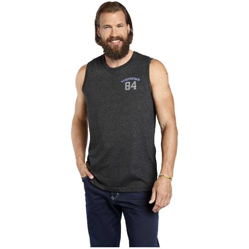 Jan Vanderstorm Doppelpack Tanktop PORO blau grau Super Sparpreis