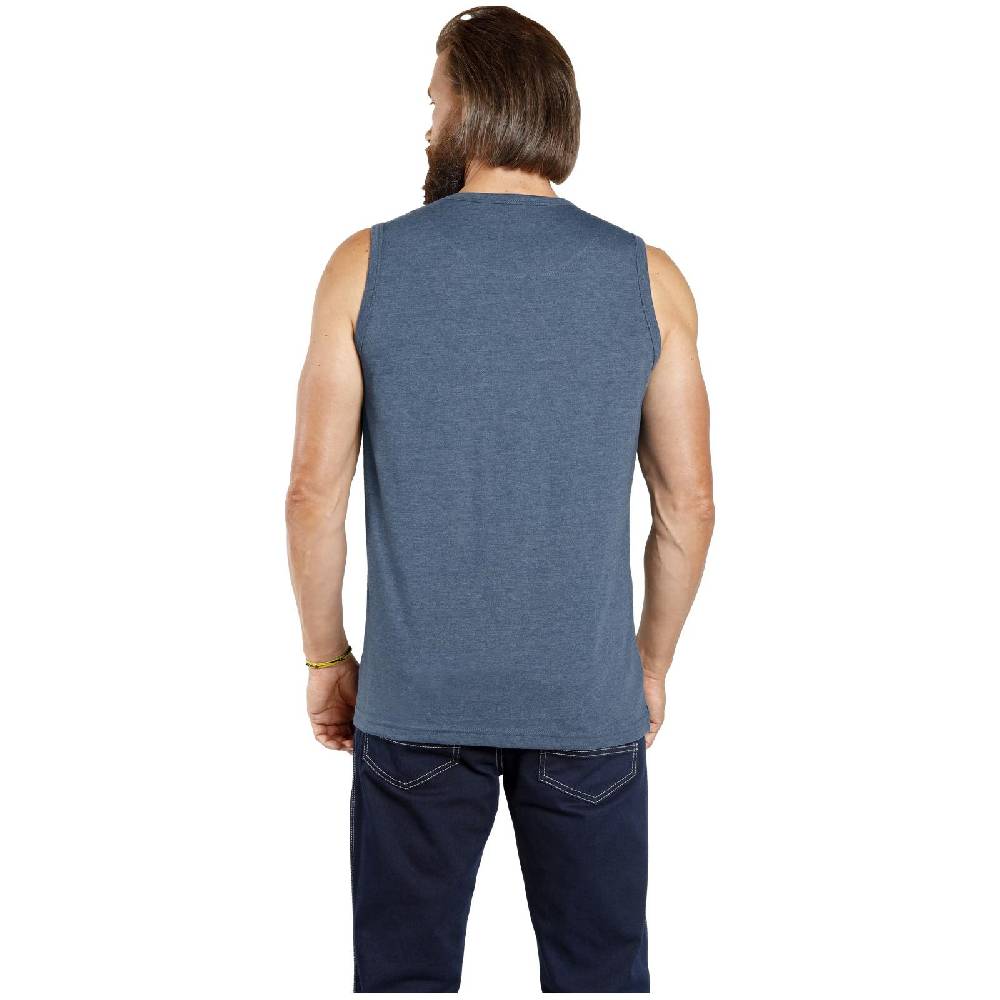 Jan Vanderstorm Doppelpack Tanktop PORO blau grau Super Sparpreis
