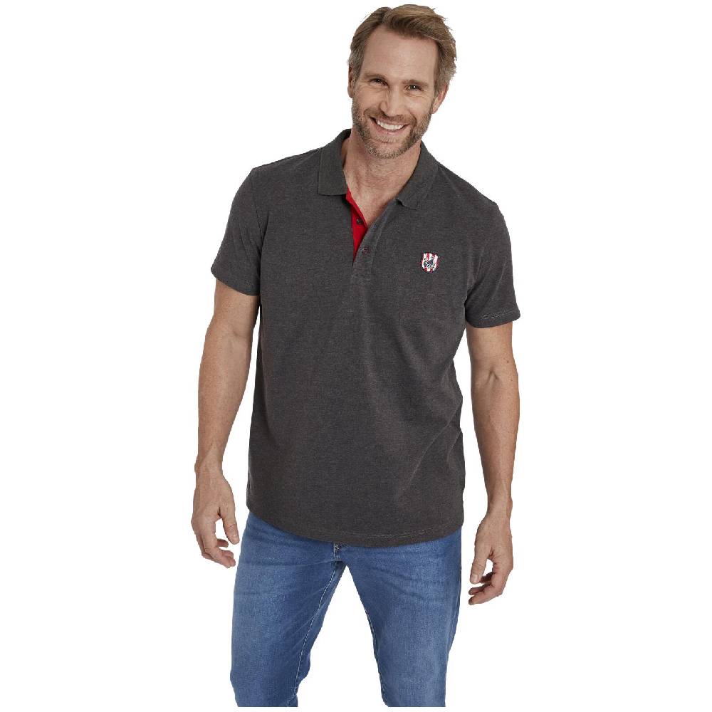 Jan Vanderstorm Poloshirt NISSE dunkelgrau melange Wochenangebot