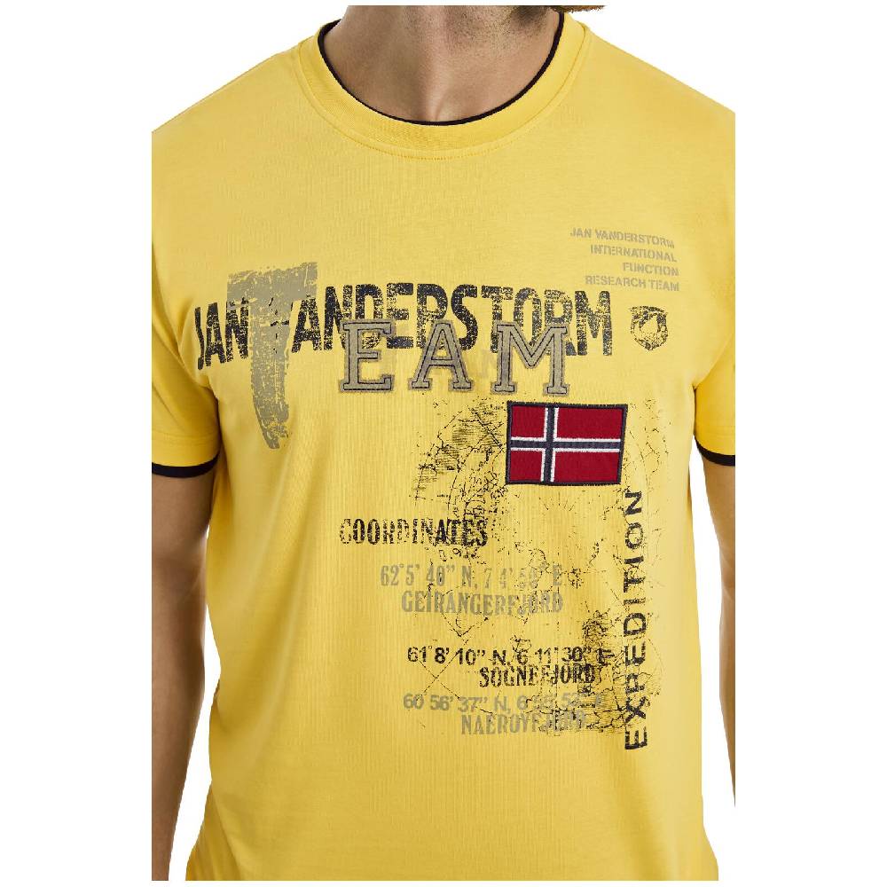 Jan Vanderstorm T-Shirt SÖLVE gelb Neueste Stile