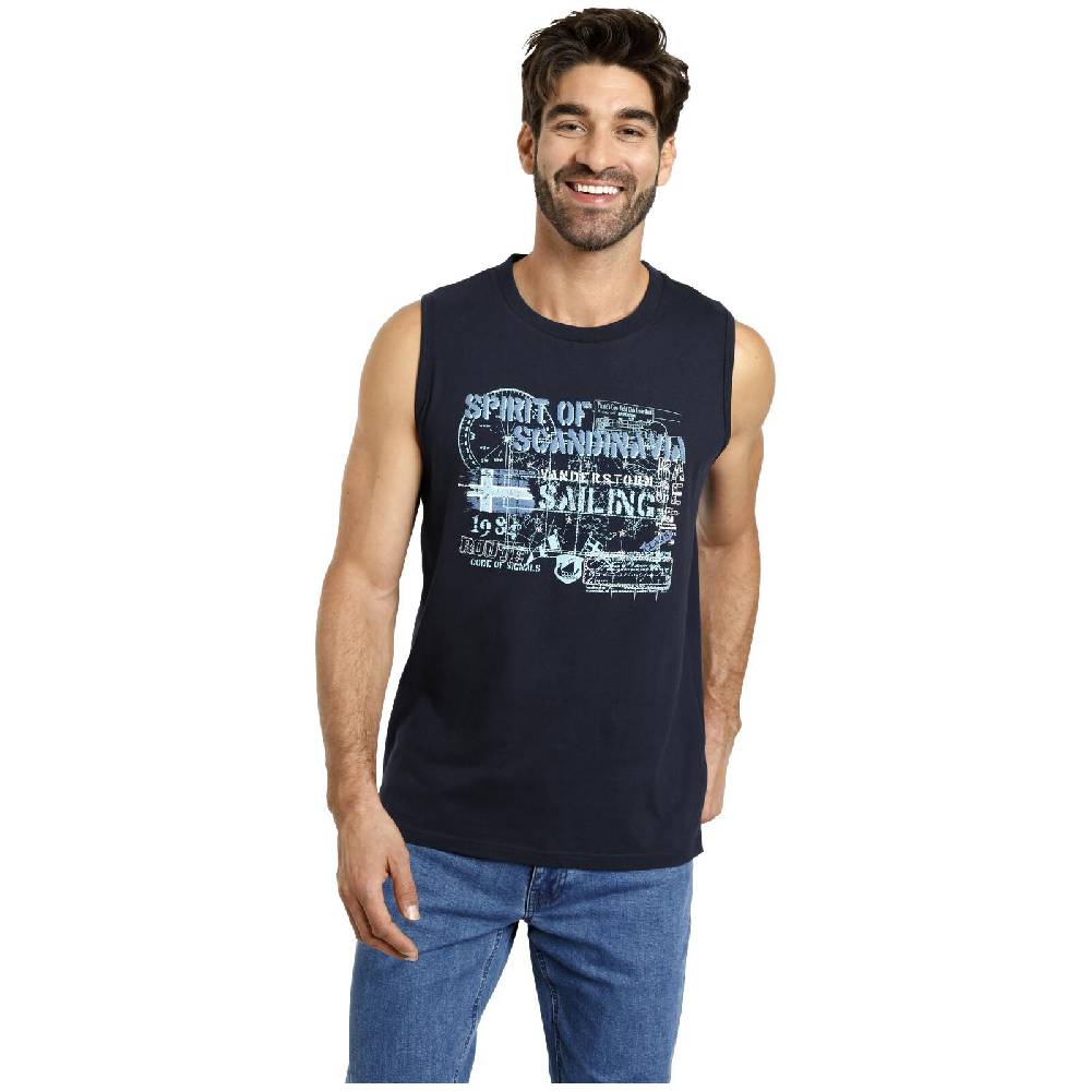 Jan Vanderstorm Doppelpack Tanktop LENNY blau Letzte 2 Tage