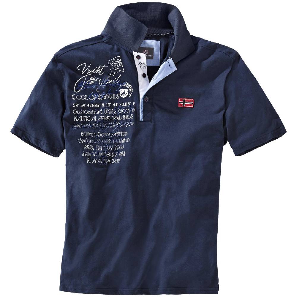Jan Vanderstorm Poloshirt JANO dunkelblau Im Verkauf