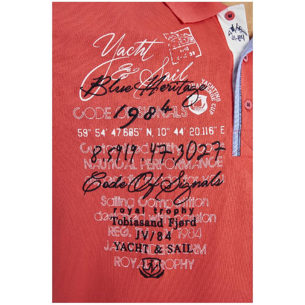Jan Vanderstorm Poloshirt JANO dunkelorange Fabrik Onlineshop