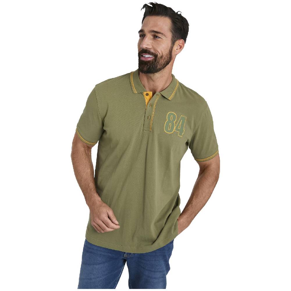 Jan Vanderstorm Doppelpack Poloshirt BERAU wollweiß khaki Sonderangebot