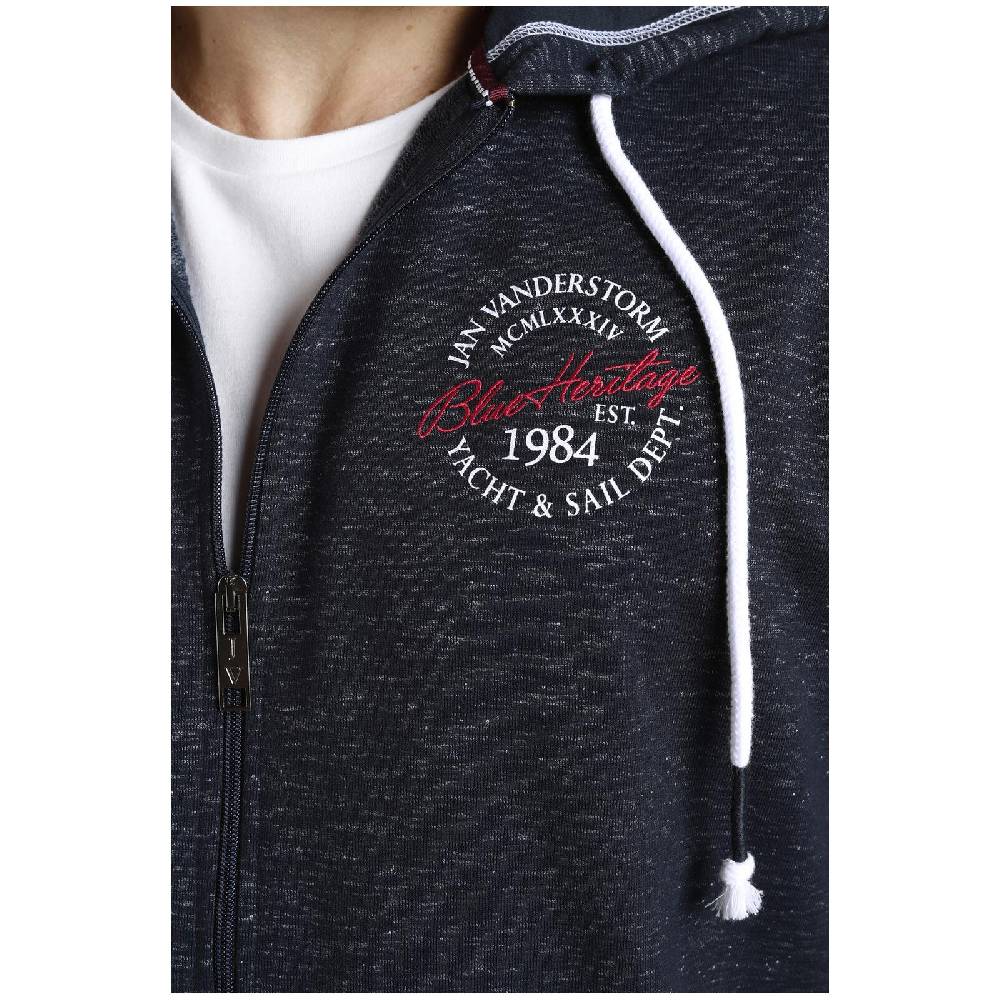 Jan Vanderstorm Sweatjacke JOKORA dunkelblau melange Flash Sale