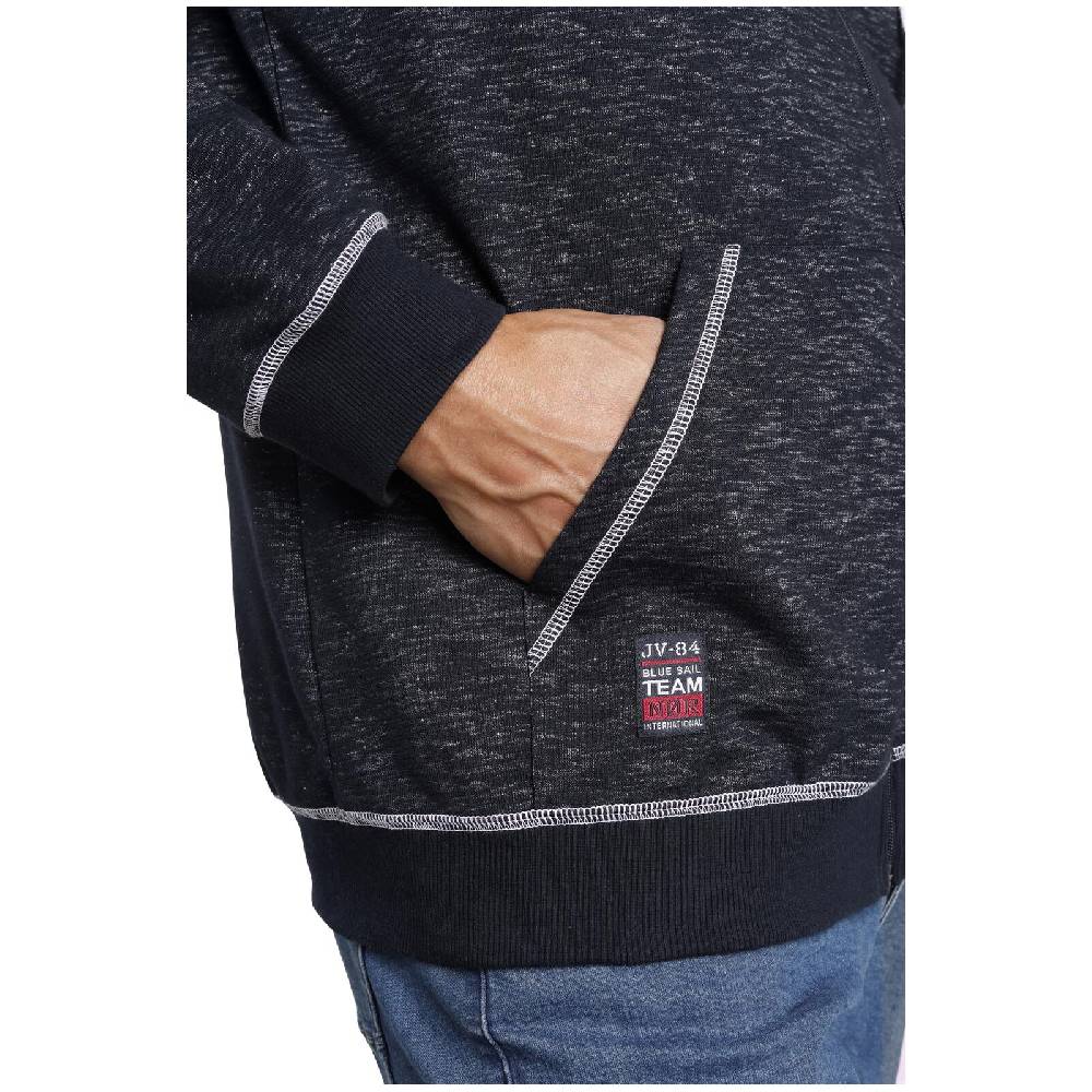 Jan Vanderstorm Sweatjacke JOKORA dunkelblau melange Flash Sale