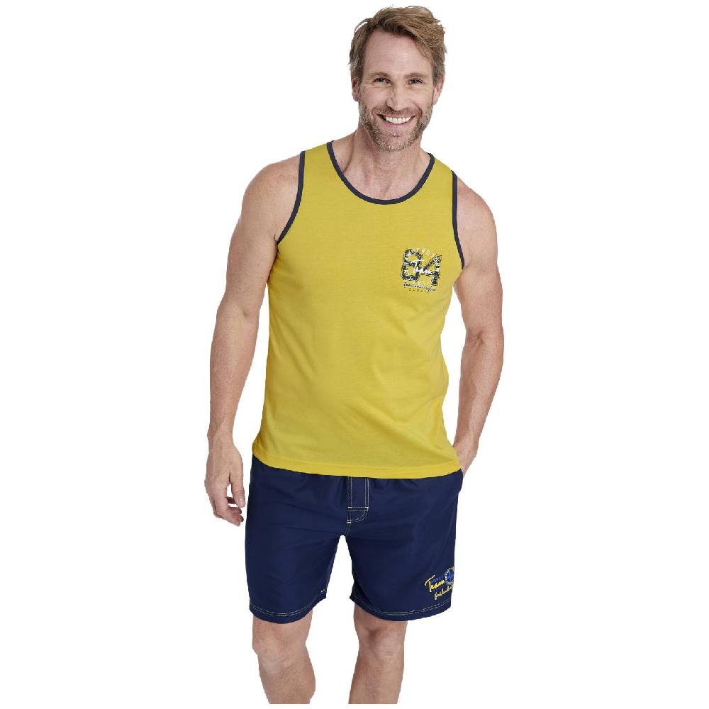 Jan Vanderstorm Doppelpack Tanktop SAKARI gelb mint Saisonschlussverkauf
