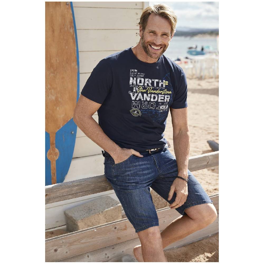 Jan Vanderstorm T-Shirt FRIMANN dunkelblau Heißer Verkauf