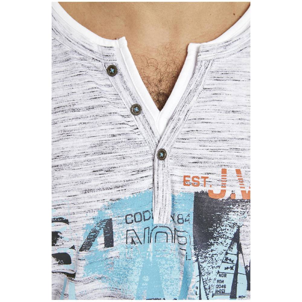 Jan Vanderstorm T-Shirt BALTFRIED hellgrau melange Online Outlet