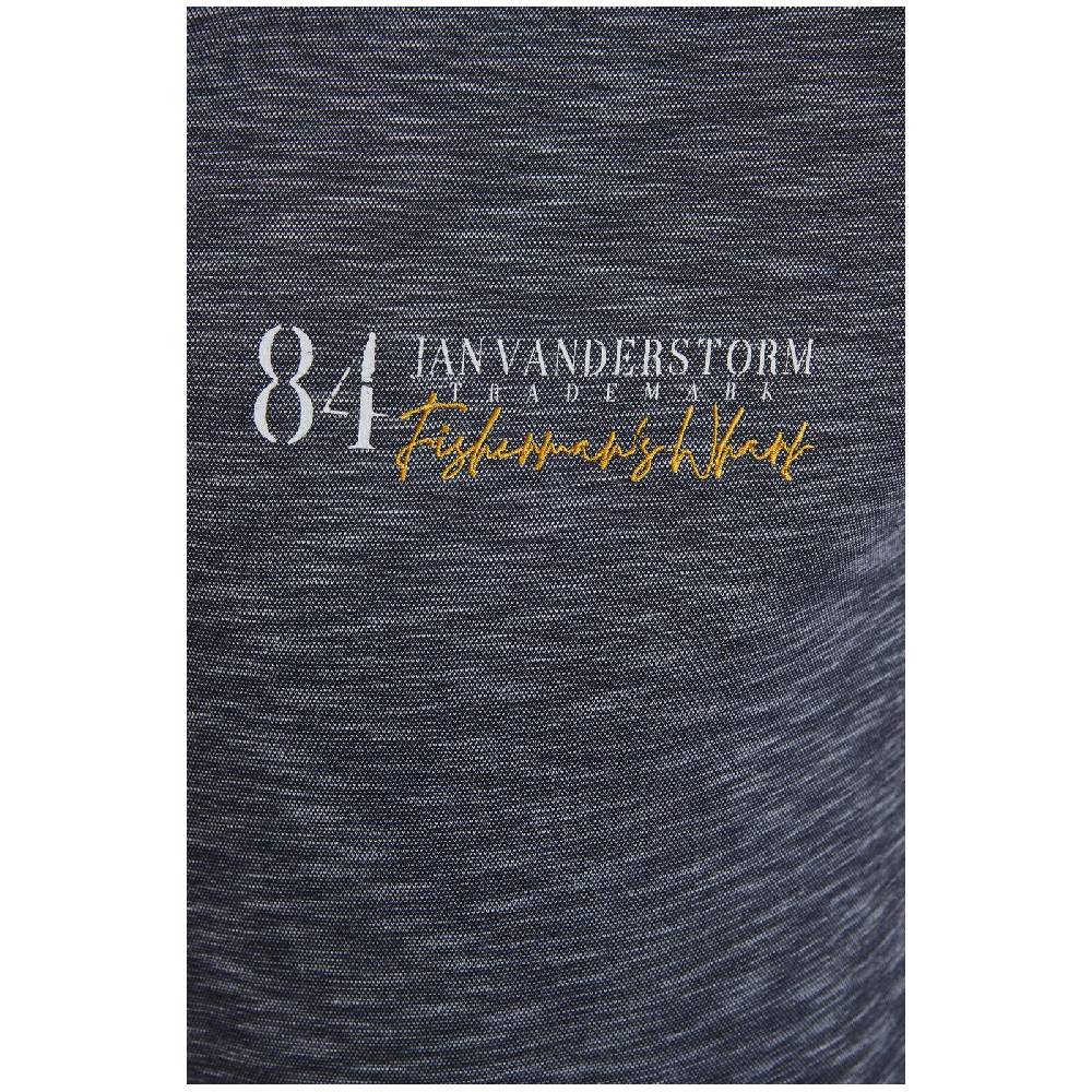 Jan Vanderstorm Poloshirt IBENHARD dunkelblau melange Große Rabatte