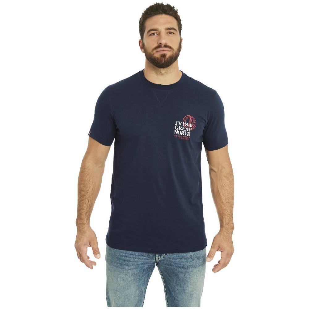 Jan Vanderstorm Doppelpack T-Shirt ADEKE weiß dunkelblau VIP-Rabatte