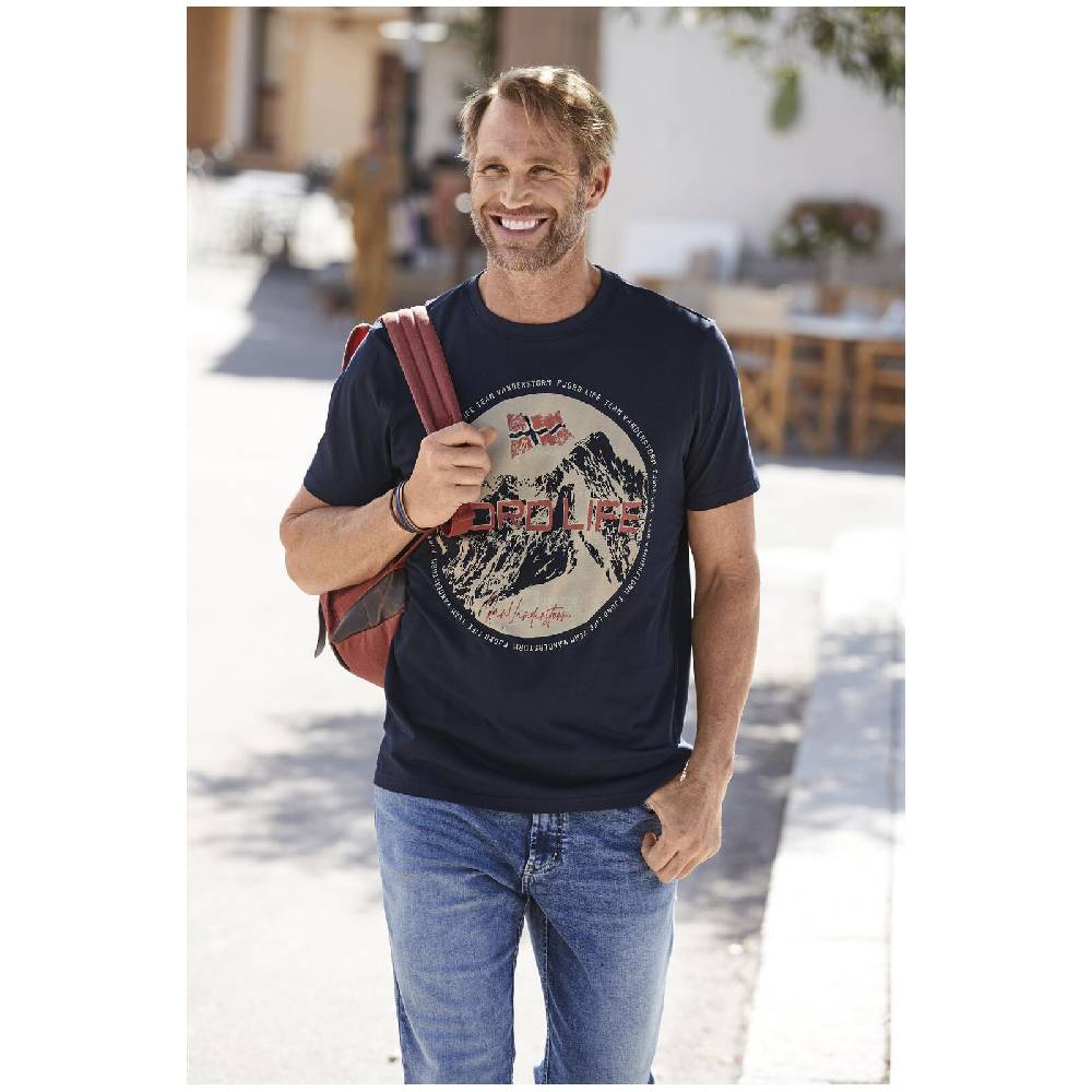 Jan Vanderstorm T-Shirt BENYAMIN dunkelblau Bis zu 65% Rabatt