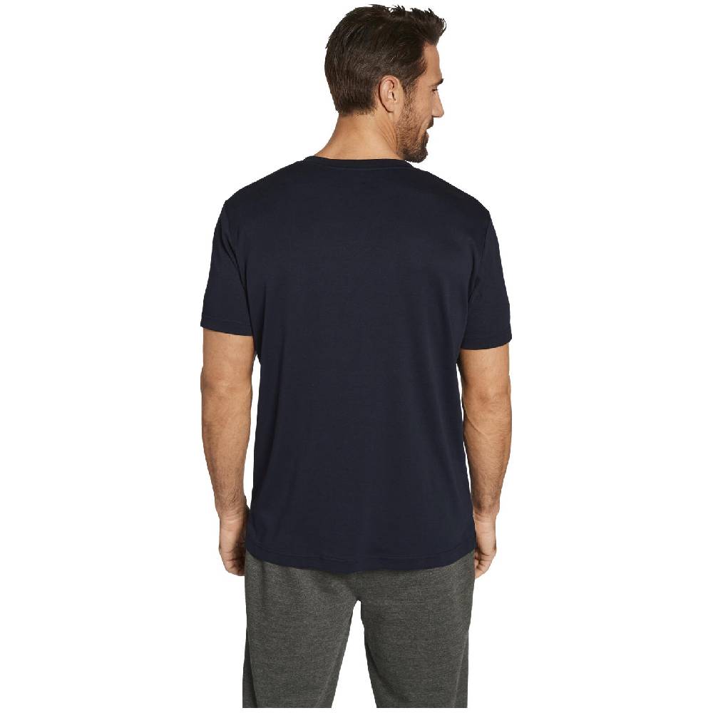 Jan Vanderstorm Doppelpack T-Shirt MAYKO dunkelblau royal blau Sonderangebot der Fabrik
