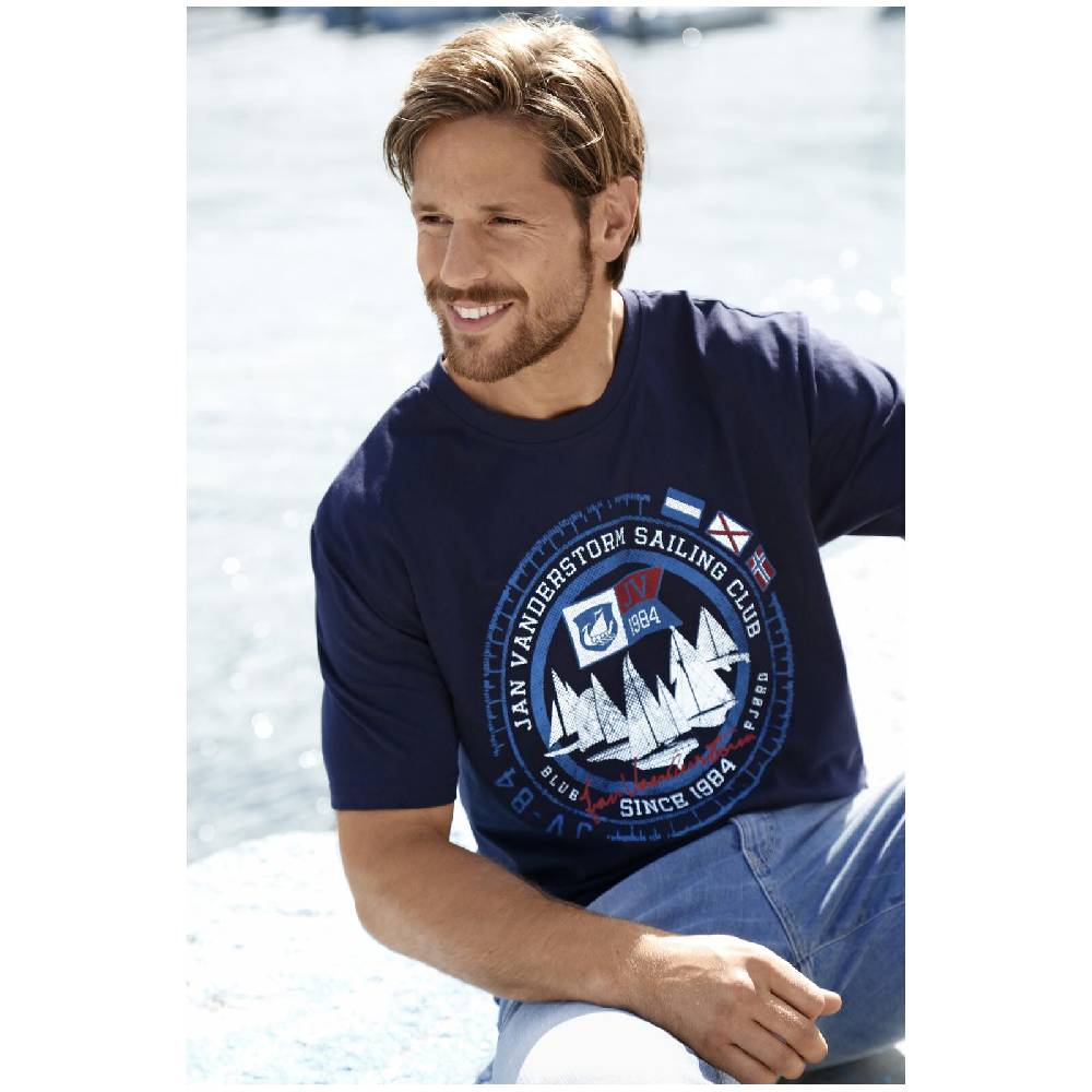 Jan Vanderstorm T-Shirt TERNO dunkelblau Riesige Rabatte