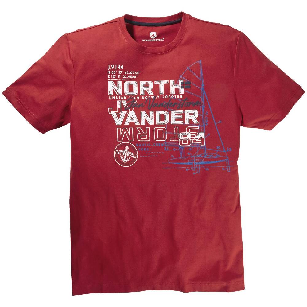 Jan Vanderstorm T-Shirt FRIMANN rot Rabatte dieses Monats