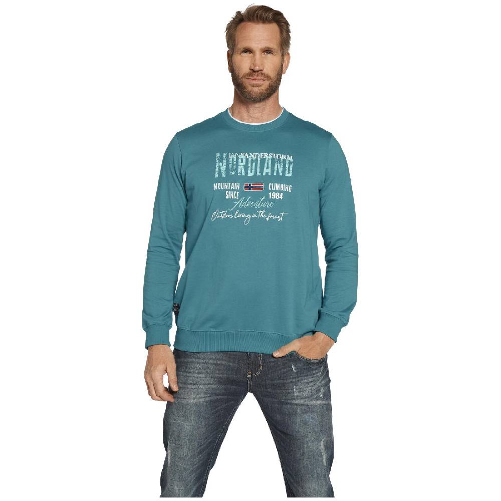 Jan Vanderstorm Doppelpack Sweatshirt BOTU petrol dunkelblau Blitzangebot