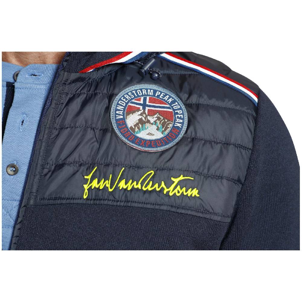 Jan Vanderstorm Strickfleecejacke STELLAN dunkelblau VIP-Rabatte