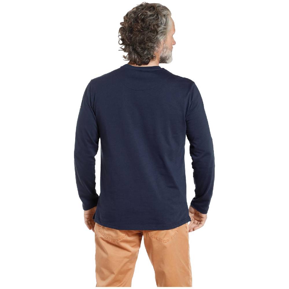 Jan Vanderstorm Langarmshirt ELION dunkelblau Zeitbegrenzte Promotion