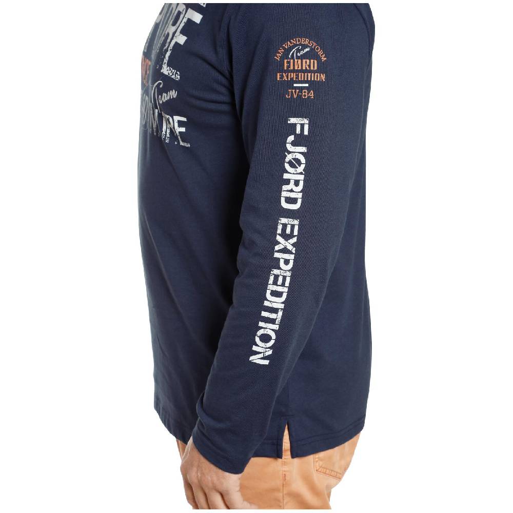 Jan Vanderstorm Langarmshirt ELION dunkelblau Zeitbegrenzte Promotion