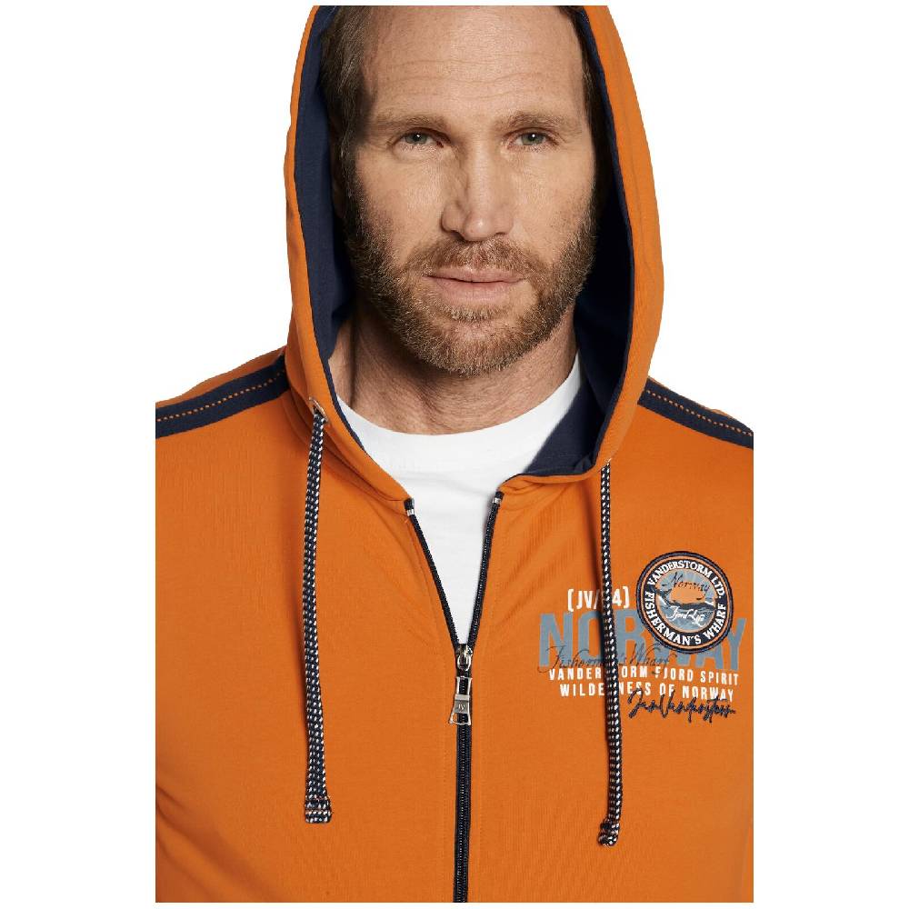 Jan Vanderstorm Sweatjacke RENKO orange Bis zu 60% Rabatt